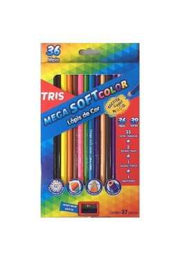 Estojo Lapis de Cor C/36 Mega Soft Tris
